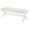 thumbnail image 3 of Safavieh  Couture Tourmaline Tufted Acrylic Bench - 48 IN W x 18 IN D x 18 IN H White, 3 of 5