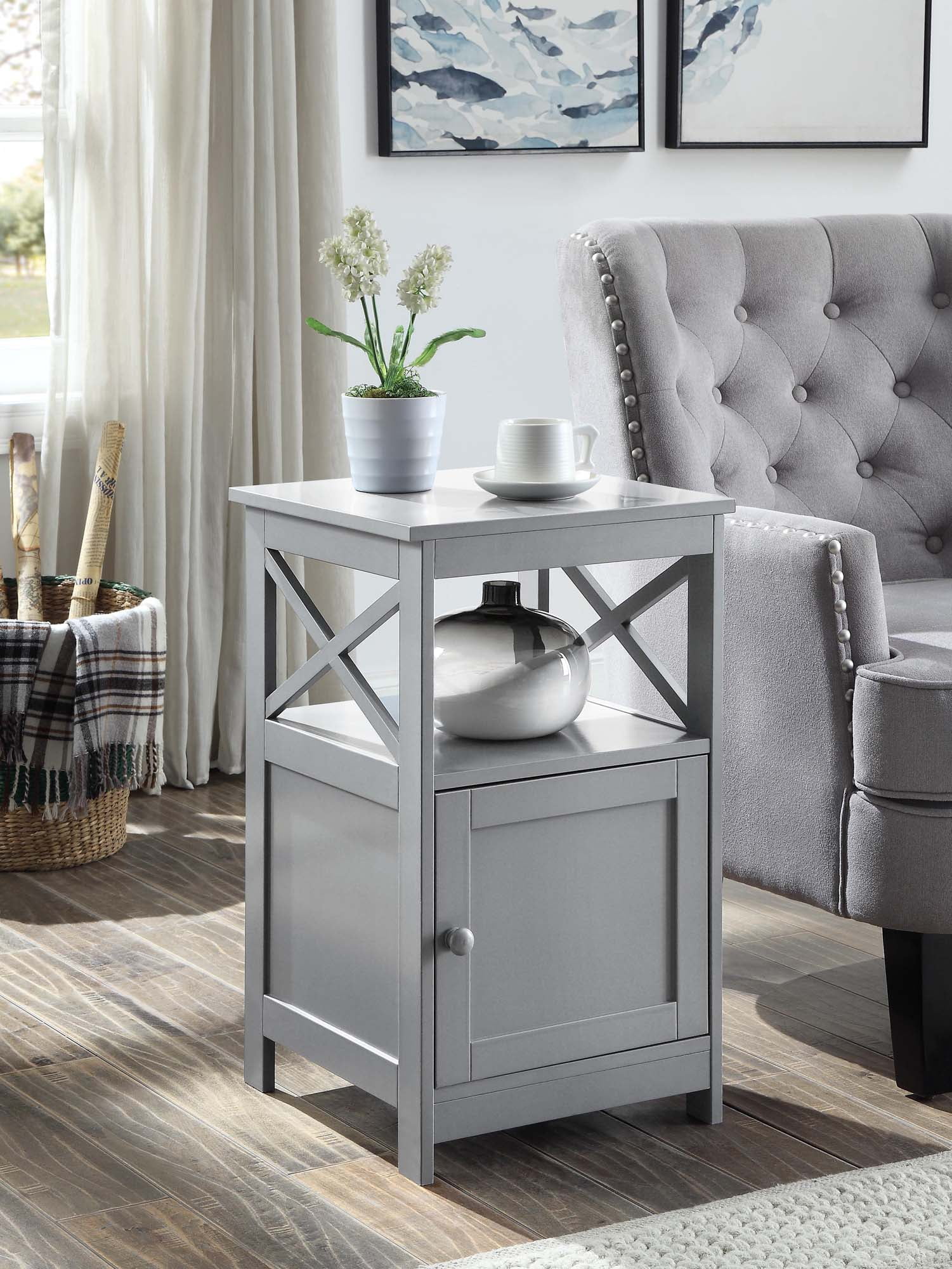 Convenience Concepts Oxford End Table Gray 203085GY 