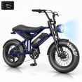 thumbnail image 6 of Qlife Spark D1 16x4.0" Electric Bike for Adults,500W up to 20MPH Fat Tires EBike,48V 13Ah Removable Battery E Bicycle,Full Suspension,Blue, 6 of 9