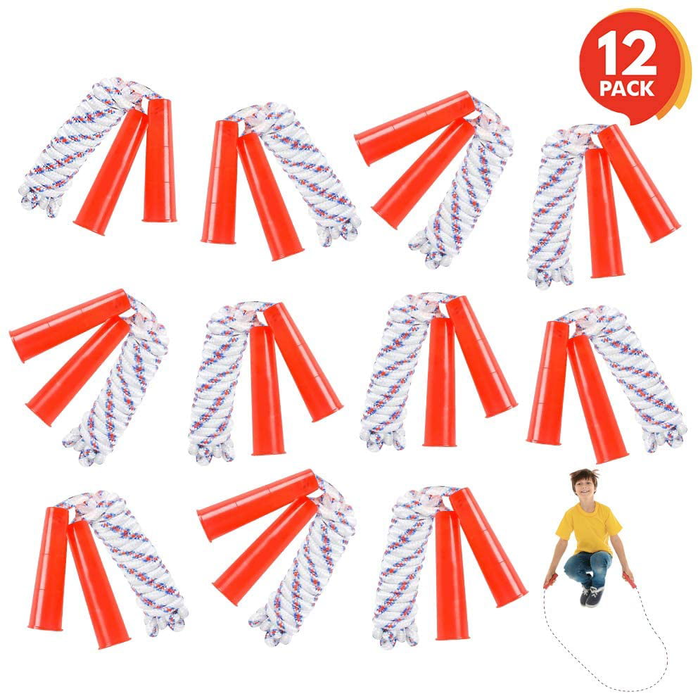 84 Party Favors Indoor & Outdoor Skipping Activity Nylon with Plastic Handles The Dreidel Company Durable Jump Ropes for Kids 