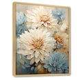 thumbnail image 2 of Designart "Elegance Of Blue And White Mums I" Mums Floater Framed Wall Decor, 2 of 5