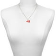 thumbnail image 2 of Delight Jewelry Acrylic Red Cheer Megaphone - Silvertone Class of 2026 Delicate Bar Necklace, 18.75", 2 of 4
