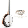 thumbnail image 3 of Banjo Bridge Musical Instrument Replacement Adjustable Saddle Major Mandolin Metal Wood, 3 of 6