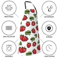 thumbnail image 5 of Kdxio Hand Drawn Strawberry Apron with Pockets Adjustable Kitchen Aprons for Men Women Waterproof Aprons for Cooking,Drawing,Crafting, Baking Household Cleaning, 5 of 8