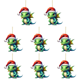 thumbnail image 1 of 8uds. Colgante de árbol de Navidad acrílico con decoración de dragón de Navidad 2D, 8 cm, regalo para el hogar (4), 1 of 2