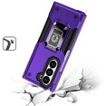 thumbnail image 3 of Designed for Samsung Galaxy Z Fold 6 Hybrid Cases with Magnetic Ring Holder Stand Kickstand Heavy Duty Rugged Drop Silicone Shockproof Phone Case Cover [Purple], 3 of 7