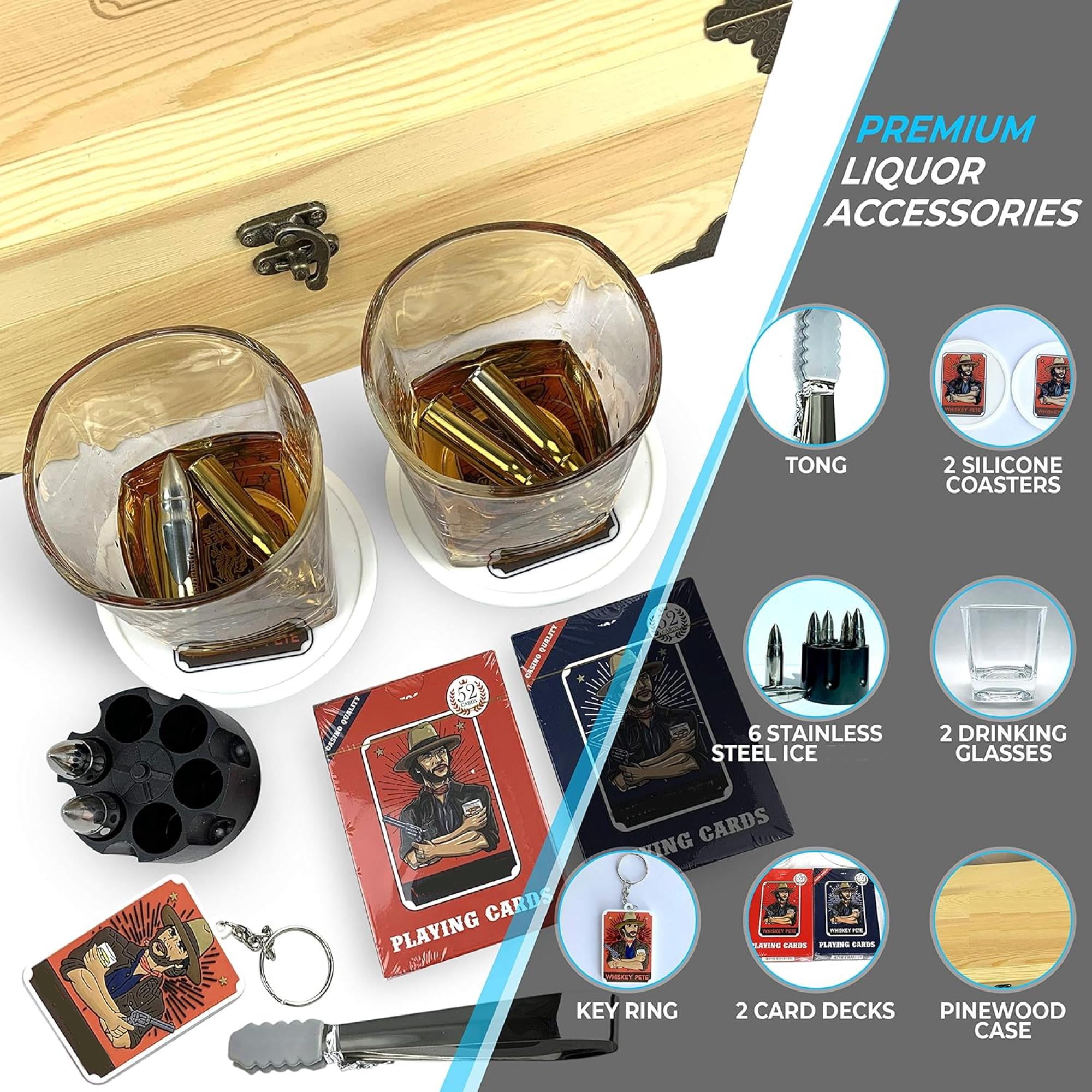 Whiskey Glass Set (2 Pack) – Classic Clear Old Fashioned Drinking Glasses for Home Bar, Juice, Cocktails & Everyday Use