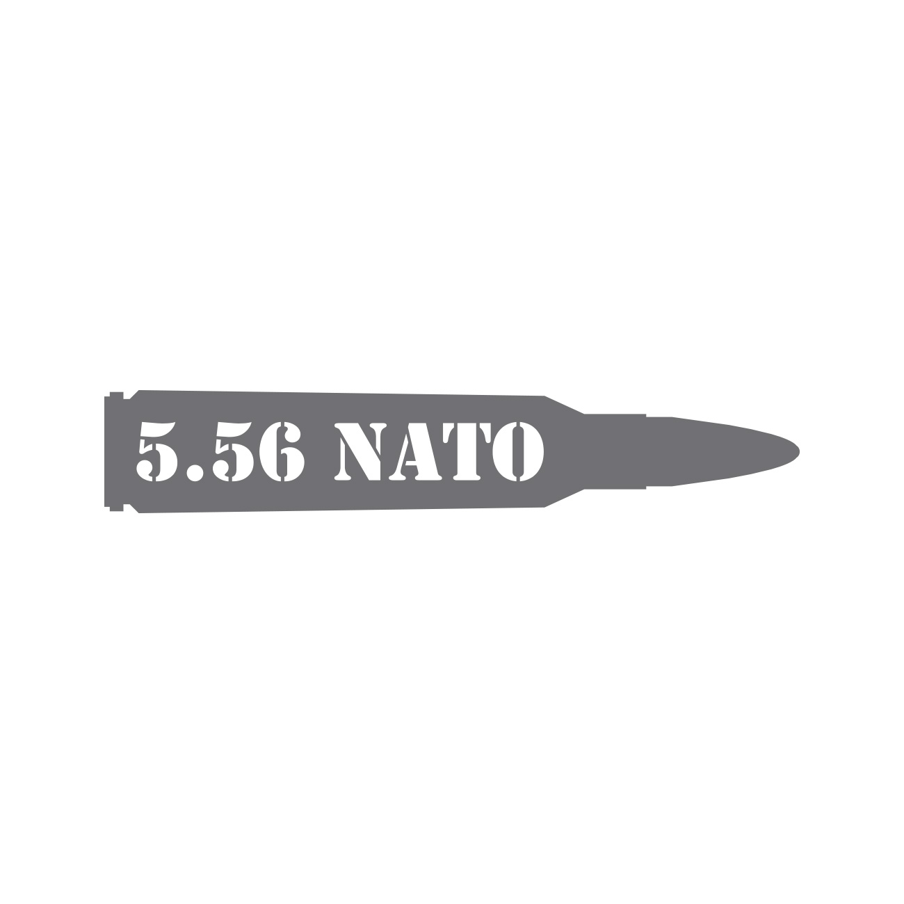Black Oval 5.56 Sticker Decal - 3x5 Inch AR-15 Military Sniper Vinyl Decal, UV Resistant & Waterproof