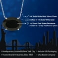 thumbnail image 2 of Gem Stone King 14K White Gold Black Onyx Pendant Necklace for Women | 5.00 Cttw | Gemstone December Birthstone | Oval 14X10MM | With 18 inch Chain, 2 of 6