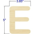 thumbnail image 2 of Pack of 1, 5 Inch x 1/8 Inch E Round Font Wood Letters for Wood Craft Project, Children or Adult Art Work, Home and Holiday Décor and DIY Fun, Made in USA, 2 of 2