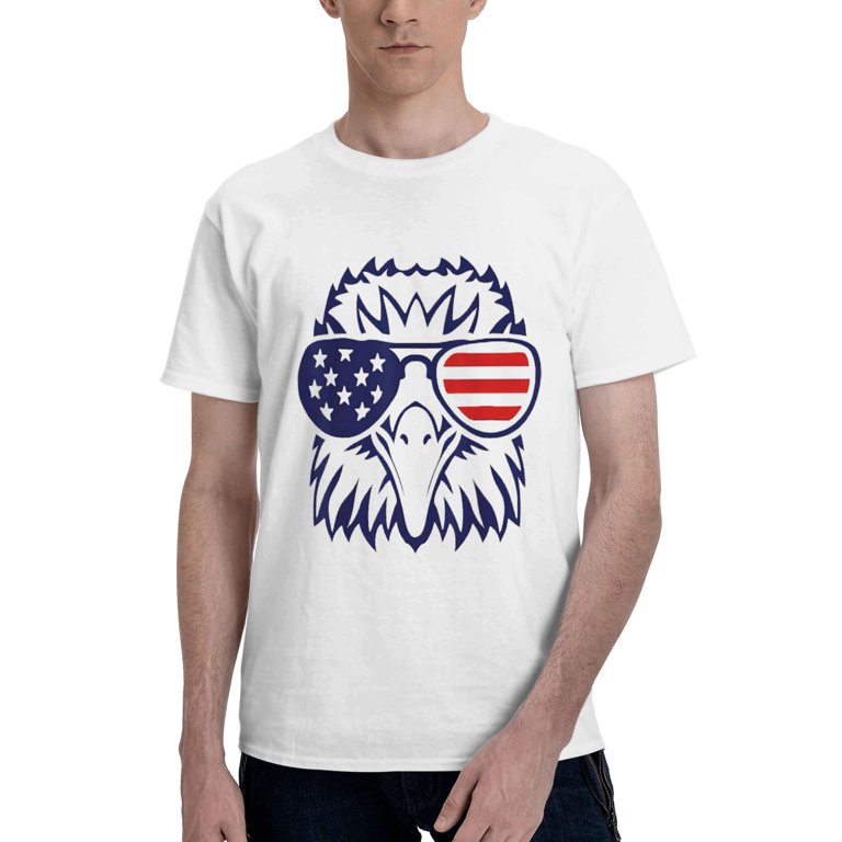 : Eagle Men's White Short Sleeve T-Shirt - Graphic