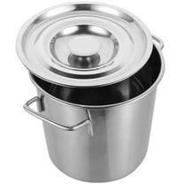 Tineasur Stainless Steel Stock Pot Liquid Draining for Home Users in Cooking 1Set