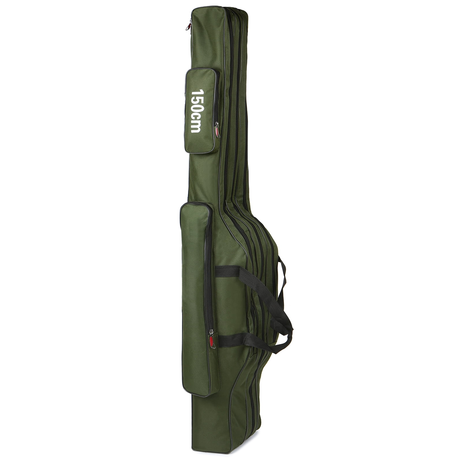 fishing rod case Carry Lixada 3 Layers Fishing Pole Bag Portable Folding Rod Carry Case Fishing Reel Tackle Storage Bag Case
