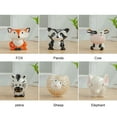thumbnail image 3 of CAROOTU Ceramic Cute Animal Flower Pot Succulents Plant Pots Planter Container For Home, 3 of 5