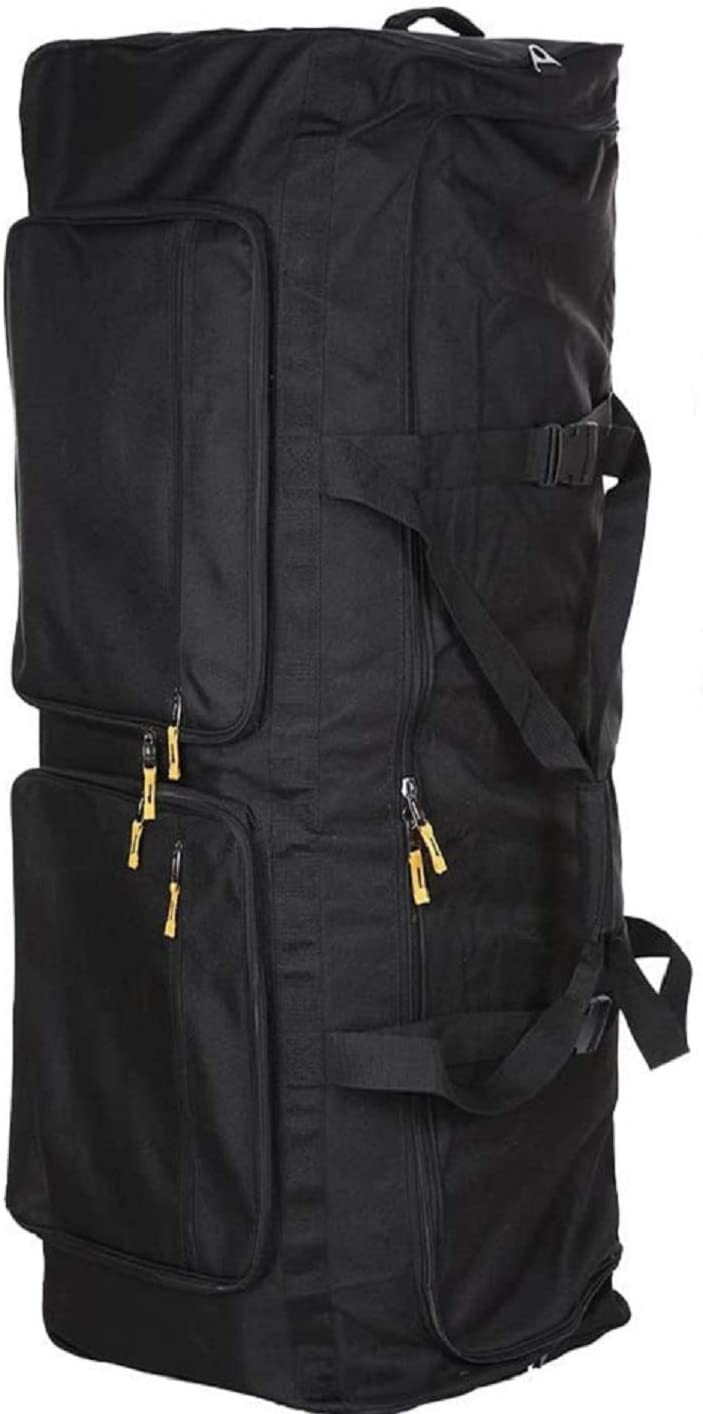 Gilbins Soft Trunk Duffel Bag for Travel, Camping, and Storage - Black, 52 x 18 x 20, 18,720 Cu. Inch