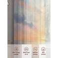 thumbnail image 6 of Ocean Sunset Sheer Curtains 96 Inch Length 2 Panels Set, Modern Orange Blue Oil Painting Seagull Voile Window Treatment Semi Sheer Long Curtains Drapes for Bedroom/Living Room/Kitchen 52"x96"x2, 6 of 7