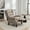 Natural check, variant on Upholstered Wingback Recliner Chair, Plaid Recliner Chair Armchair Adjustable Footrest Push Back Reclining Sofa, Mid Century Modern Lounge Armchair for Living Room, Bedroom, Reading -- Blue