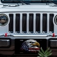 thumbnail image 5 of License Plate, Patriotic Eagle with Flag Feathers Decorative Front,Personalized Stainless Steel License Plate Cover For Men Women,12.2" X 6.2", 5 of 6