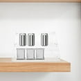 thumbnail image 2 of Shisuyan Multi Tiered Desktop Storage Rack Transparent 1Set 13.6X9.3X8.7In, 2 of 9