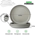 thumbnail image 3 of Grow Forward Premium Wheat Straw Dinnerware Sets - 8 Piece Unbreakable Microwave Safe Dishes - Reusable Wheatstraw Dinnerware Plates and Bowls Set for Cereal, Salad, Soup, Camping, RV, Dorm - Feather, 3 of 9