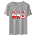 thumbnail image 5 of VKOYWKM Heart Print T Shirts Women Valentine's T-Shirts Holiday Tops Short Sleeve Casual Spring Clothes Loose Fit Crew Neck Valentine Tees, 5 of 6