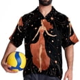 thumbnail image 4 of Virgo Constellation Men's Short Sleeve Poplin Beach Shirts, Casual Printed Button Down Summer Hawaiian Shirt - Unisex, 4 of 6