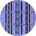 thumbnail image 1 of Ahgly Company Indoor Round Solid Blue Modern Area Rugs, 5' Round, 1 of 4