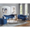 thumbnail image 5 of Coaster Sophia Modern Velvet Upholstered Camel Back Loveseat Blue, 5 of 8