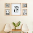 thumbnail image 2 of Stonebriar 5 Piece Square Wood Wall Mounted Gallery Frames, Blonde, Set of 5, 2 of 7