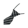 thumbnail image 3 of INSPIRE CHIC Unisex Pre-tied Colorful Cute Pattern Elastic Neck Short Ties for School Uniforms Black White Stripe One Size, 3 of 5
