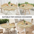thumbnail image 7 of Pioneer Flower Floral Print Pattern Round Fitted Tablecloth with Elastic Edge,Dining Table Cover Waterproof,Outdoor Round Tablecloth for Camping,Dining,Indoor and Outdoor, 7 of 7