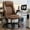 Brown, variant on Genpo Reclining Office Chair, Big and Tall Executive Office Chair 400lbs, Brown Leather Computer Chair with Adjustable Height and Lumbar Support