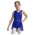 thumbnail image 1 of Raenseen Justaucorps de Patinage en Strass pour Filles Robe de Danse Ballet Lyrique Découpe Dos Costume de Performance Bleu 6, 1 of 7