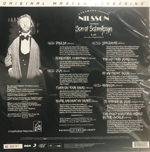 Harry Nilsson - Son Of Schmilsson - Music & Performance - Vinyl