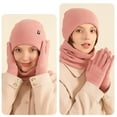 thumbnail image 2 of Deals European And American Winter Knitted Warm Gloves Hats Scarves Three Piece Set with Thick Velvet And Hat Savings up to 30% off, 2 of 4