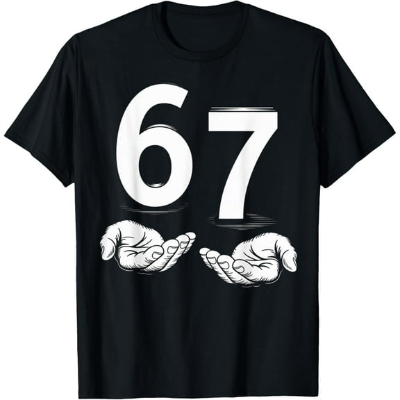 Funny Six Seven 6 7 Meme Alpha Slang 6 7 Hands T-Shirt for Adults