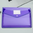 thumbnail image 5 of Clearance! Denhf Plastic Expanding File Folder, Transparent Envelopes with Snap Button Closure and Label, Waterproof Document Folder Fit Letter Size, Accordion File Pouch, 14.6x11 Inch, Purple, 5 of 5