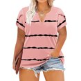 thumbnail image 2 of Womens Plus Size Shirts Short Sleeve Loose Plus Size Tee Tops V-Neck Tunic Blouse, 2 of 7