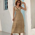 thumbnail image 5 of Textile Burlap Horizontal Background with Natural Texture Dress Summer Street Style Bohemia Long Dresses Female Sleeveless Printed Maxi Dress, 5 of 9