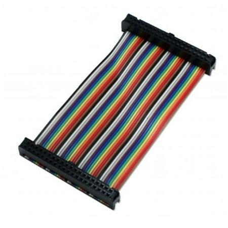4in Cable - qvs argpf-04 gpio 4 in. ribbon cable for raspberry pi a-plus, b-plus, pi 2 & pi zero with 40pins, rainbow