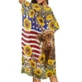 thumbnail image 2 of DISNIMO Cattle Sunflower Print Womens Kimono Swimsuit Cover Up American Flag Printed Summer Beach Coverups for Vacation Casual Loose Bikini Cover ups, 2 of 6