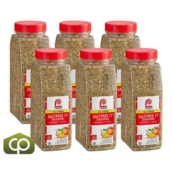 Lawry's Salt-Free 17 Seasoning, 20 oz. - 6/Case - Blend for Lively Dishes