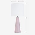 thumbnail image 4 of Grandview Gallery 16" Blush Glass Lamp w/ Off White Linen Shade, Set of 2, 4 of 8