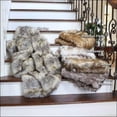 thumbnail image 4 of Best Home Fashion Wild Mannered Platinum Frost Fox Faux Fur Throw Blanket 60-in 58-in, 4 of 5