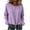 Purple(Womens Tops), variant on Long Sleeve Drawstring Tops for Women Casual Crew Neck Relaxed Fit Pullover Blouse with Cuffed Sleeves