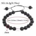 thumbnail image 3 of RSAMD 8MM Owl Buddha Beaded Natural Lava Stone Gold Silver Charm Fashion Men Bracelets-176-39, 3 of 3