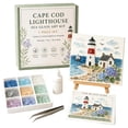 thumbnail image 2 of Sea Glass DIY Art Kit Cape Cod Lighthouse, Adult Mosaic Craft Kit with Tweezers Glue Multi‑Color Sea Glass Step‑by‑Step Guide, Creative Birthday & Holiday Gift, 2 of 7
