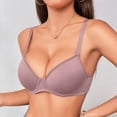 thumbnail image 4 of GEWSEY Women's Full Coverage Bras Lightly Lined Full Coverage Push Up Bras Soft Supportive T Shirt Bra (Purple, 28C), 4 of 9
