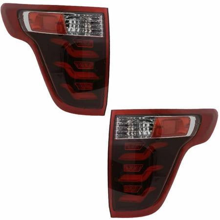 11-15 FORD Explorer LED Taillights w/ LED Light Tube - Red/Black/White DOT