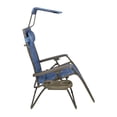thumbnail image 6 of Bliss Hammocks 33-in Wide XXL Zero Gravity Chair w/ Adjustable Canopy Sun-Shade, Drink Tray, & Adjustable Pillow, 360 Lbs Capacity (Blue Flowers, 6 of 7